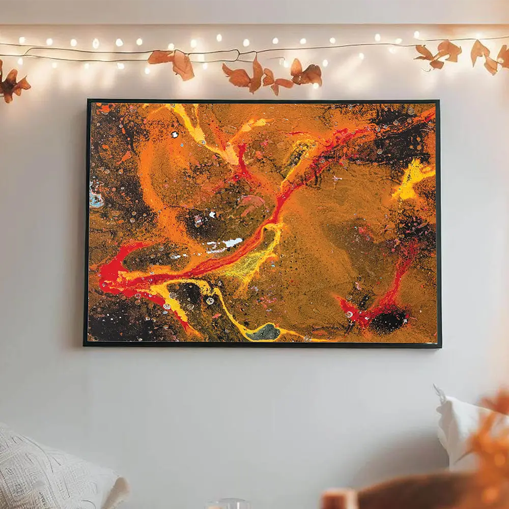 Molten Flow Digital Print Created by Prismatic Cauldron and Available on Etsy