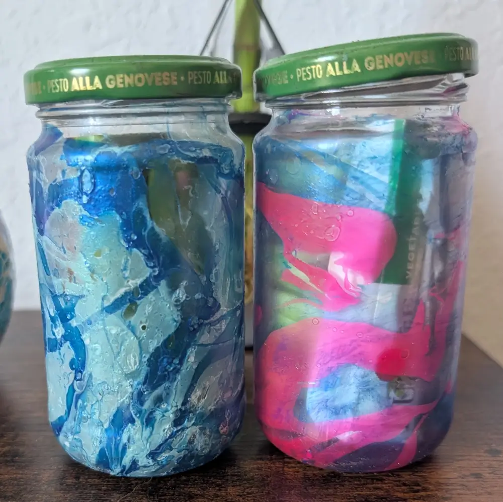 Nail Polish Jars First Paint Experiment